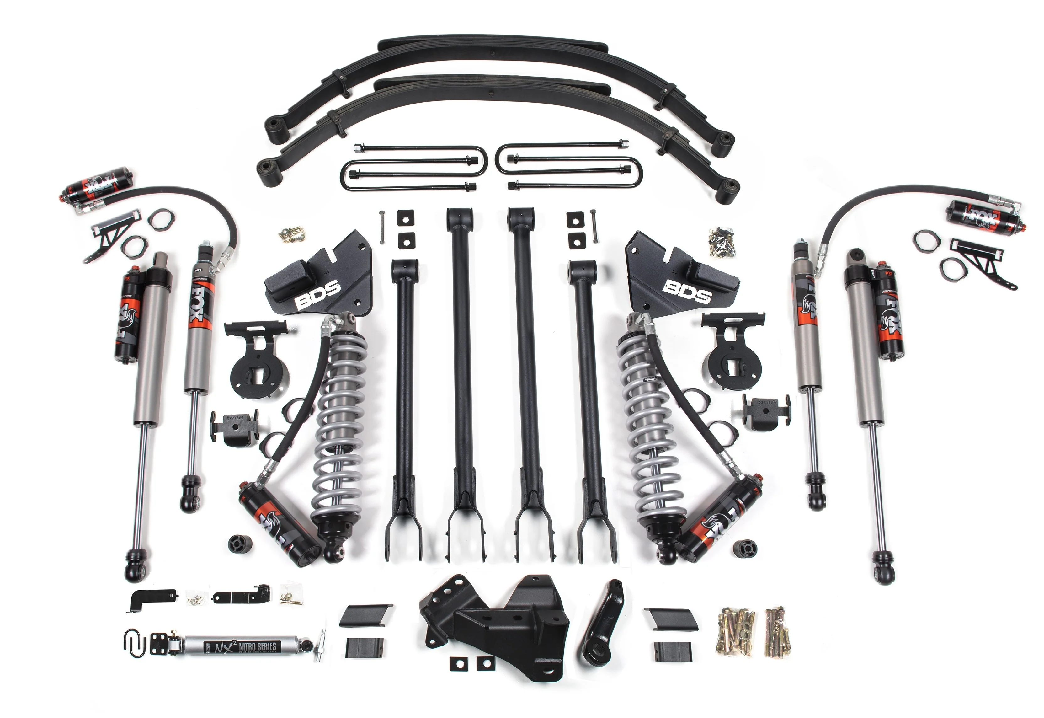 4 Inch Lift Kit w/ 4-Link | FOX 2.5 Performance Elite Coil-Over Conversion | Ford F250/F350 Super Duty (17-19) 4WD | Diesel - Image 4