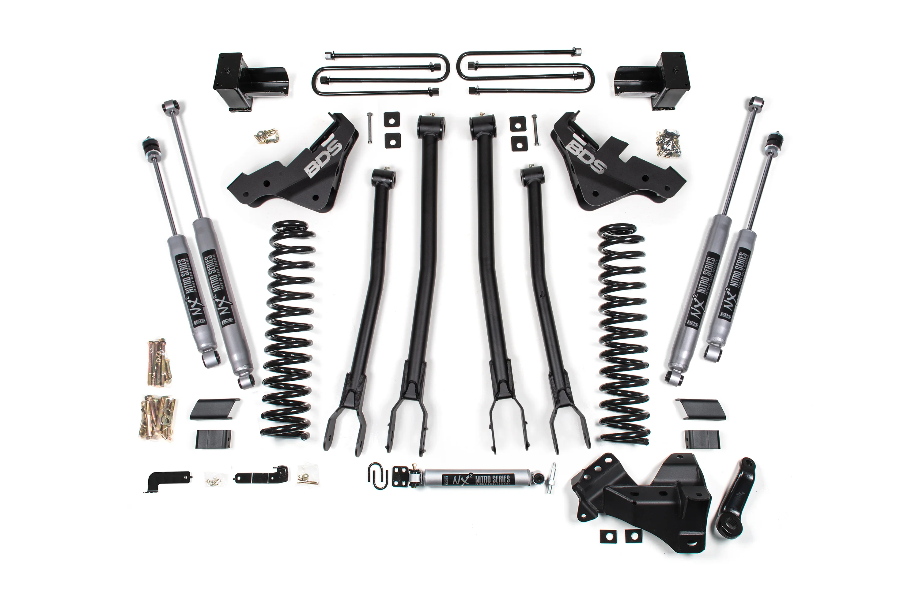 5 Inch Lift Kit w/ 4-Link | Ford F250/F350 Super Duty (23-26) 4WD | Gas