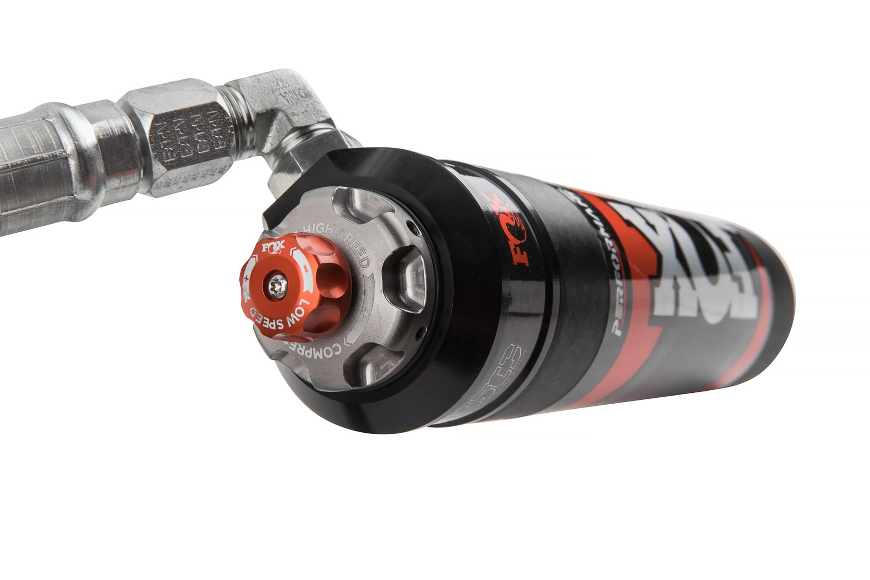 FOX 2.5 Front Shocks w/ DSC Reservoir | 0-1.5 Inch Lift | Performance Elite Series | Ram 2500 (14-23) and 3500 (13-23) 4WD - Image 2